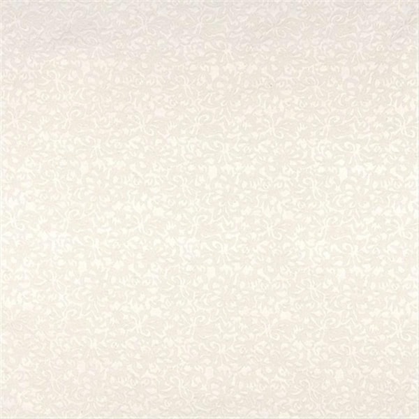 Designer Fabrics 54 in. Wide Off White Flowers Upholstery Fabric A073 - main